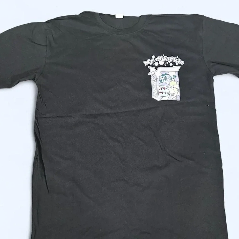 The Simpsons Mr Sparkle Homer Graphic T-Shirt Black XL Short Sleeve Tee